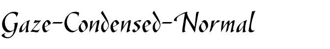 Gaze Condensed Normal.ttf