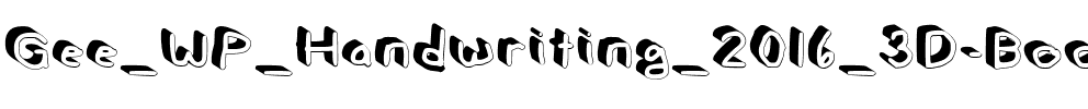 Gee_WP_Handwriting_2016_3D Regular.ttf