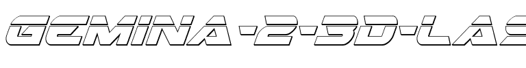 Gemina 2 3D Laser Italic Italic.ttf
