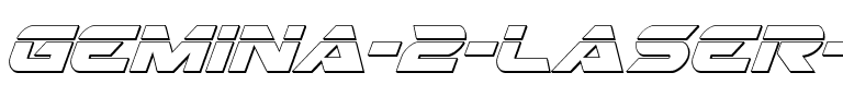 Gemina 2 Laser 3D Italic Italic.ttf