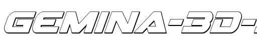 Gemina 3D Italic Italic.ttf