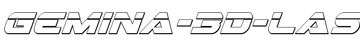 Gemina 3D Laser Italic Italic.ttf