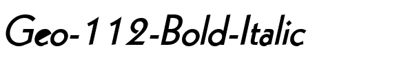 Geo 112 Bold Italic.ttf