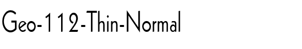 Geo 112 Thin Normal.ttf