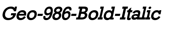 Geo 986 Bold Italic.ttf