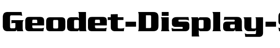 Geodet Display SSi Regular.ttf