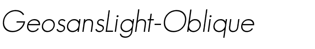 GeosansLight Medium Italic.ttf