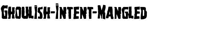 Ghoulish Intent Mangled Regular.ttf