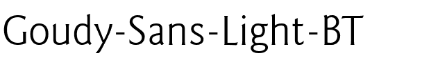 GoudySans Lt BT Light.ttf