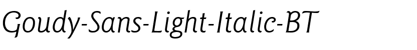 GoudySans Lt BT Light Italic.ttf
