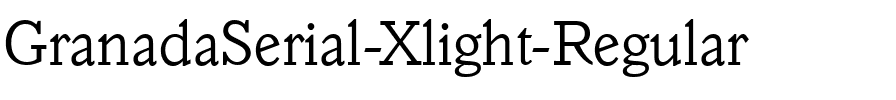 GranadaSerial-Xlight Regular.ttf