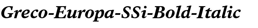 Greco Europa SSi Bold Italic.ttf