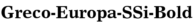 Greco Europa SSi Bold.ttf