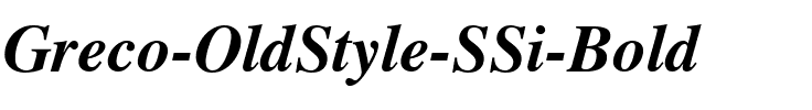 Greco OldStyle SSi Bold.ttf