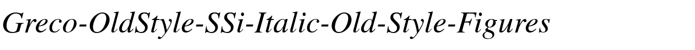 Greco OldStyle SSi Italic Old Style Figures.ttf