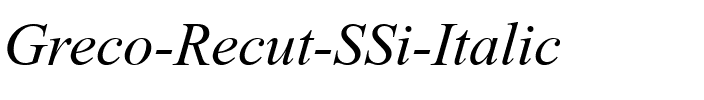 Greco Recut SSi Italic.ttf