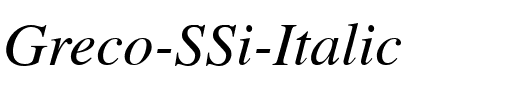 Greco SSi Italic.ttf