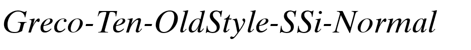 Greco Ten OldStyle SSi Normal.ttf