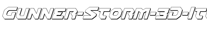 Gunner Storm 3D Italic Italic.ttf
