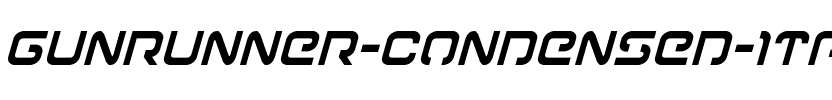 Gunrunner Condensed Italic Condensed Italic.ttf
