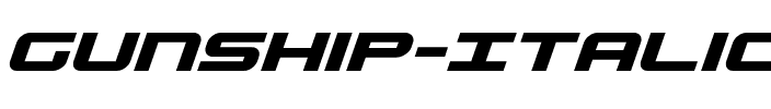 Gunship Italic Italic.ttf