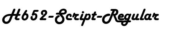 H652-Script Regular.ttf