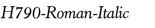 H790-Roman Italic.ttf