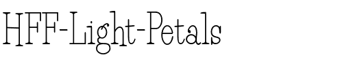 HFF Light Petals Regular.otf