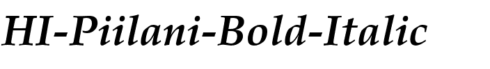 HI Piilani Bold Italic Regular.ttf