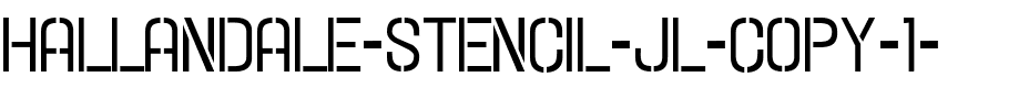 Hallandale Stencil JL Regular.ttf