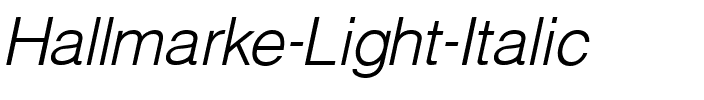 Hallmarke Light Italic.ttf