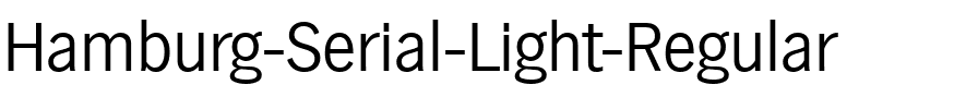 Hamburg-Serial-Light Regular.ttf