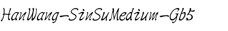 HanWang SinSuMedium-Gb5 Regular.ttf