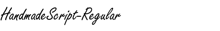 HandmadeScript Regular.ttf