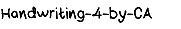 Handwriting 4 by CA Medium.ttf