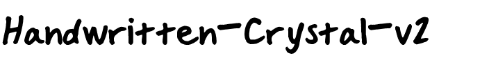 Handwritten Crystal v2 Normal.ttf