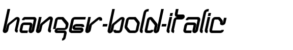 Hanger Bold Italic.ttf
