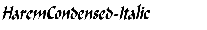 HaremCondensed Italic.ttf