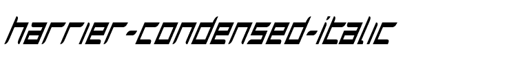 Harrier Condensed Italic Condensed Italic.ttf