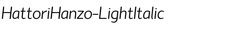 Hattori Hanzo Light Italic.ttf