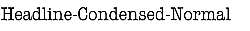 Headline Condensed Normal.ttf