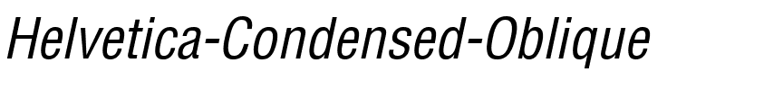 Helvetica-Condensed RomanItalic.ttf