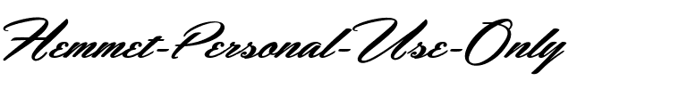 Hemmet Personal Use Only Regular.ttf