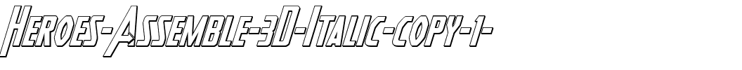 Heroes Assemble 3D Italic Italic.ttf