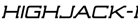 Highjack Italic.otf