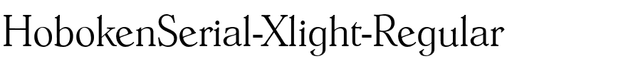 HobokenSerial-Xlight Regular.ttf