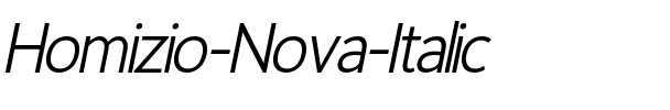 Homizio Nova Italic.otf