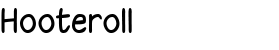 Hooteroll Regular.ttf