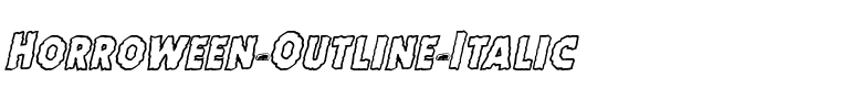 Horroween Outline Italic Outline Italic.ttf