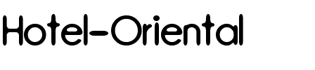Hotel Oriental Normal.ttf